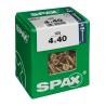 Caja de tornillos SPAX Yellox Madera Cabeza plana 125 Piezas (4 x 40 mm)