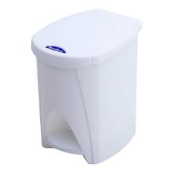 Cubo de Basura con Pedal Plastiken Blanco PVC