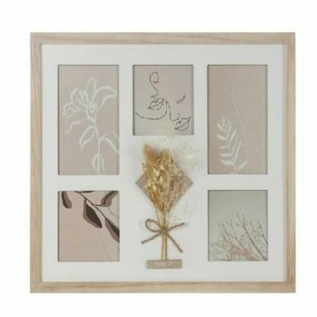 Marco de Fotos DKD Home Decor 39 x 1,2 x 33 cm Cristal Natural Shabby Chic