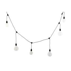 Guirnalda de Luces LED DKD Home Decor Negro E27 (12 x 25 x 650 cm)