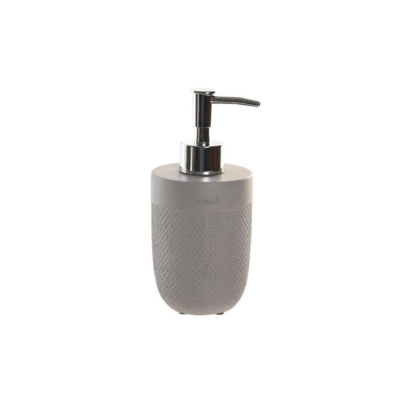 Dispensador de Jabón DKD Home Decor Gris Cemento Polipropileno