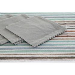 Mantel y servilletas DKD Home Decor 9 Piezas 2 Unidades 150 x 250 x 0,5 cm Gris Azul cielo