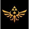 Camiseta de Manga Corta The Legend of Zelda Hyrule Logo Negro Unisex