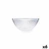 Bandeja de Aperitivos Quid Lonja Transparente Vidrio (6 Unidades) (Pack 6x)