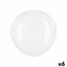 Plato Llano Quid Boreal Blanco Vidrio Ø 30 cm (6 Unidades) (Pack 6x)