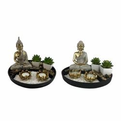 Figura Decorativa DKD Home Decor 26 x 26 x 18 cm Oriental Jardín (2 Unidades)