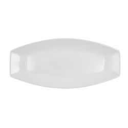 Fuente de Cocina Quid Gastro Cerámica Blanco (40 x 17,5 x 3,5 cm) (Pack 4x)