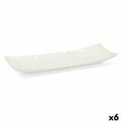 Bandeja de Aperitivos Quid Select Blanco Cerámica 20,5 x 7,5 cm (6 Unidades) (Pack 6x)