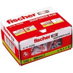 Tacos Fischer Duopower 555006 100 Piezas Ø 6 x 30 mm