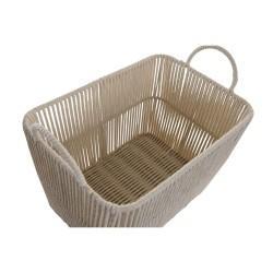 Juego de Cestas DKD Home Decor Beige Metal 39 x 29 x 31 cm 3 Piezas