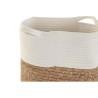 Cesta Decorativa DKD Home Decor Blanco Fibra natural 36 x 36 x 52 cm