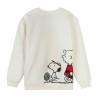 Sudadera sin Capucha Mujer Snoopy Beige