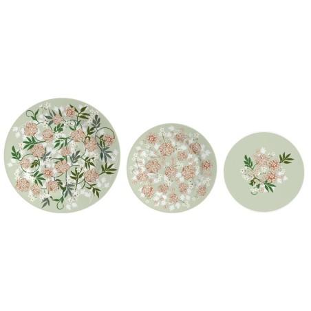 Vajilla DKD Home Decor Porcelana Tradicional 27 x 27 x 3 cm 18 Piezas