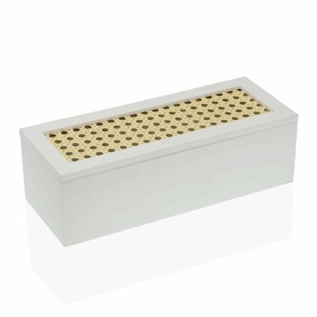 Caja-Joyero Versa Rectangular Blanco (10 x 8 x 26 cm)