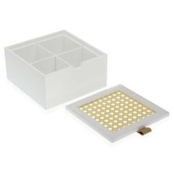 Caja-Joyero Versa Cuadrado Blanco (16 x 8 x 16 cm)