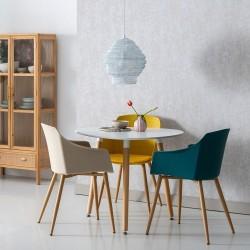 Mesa de Comedor Blanco Madera MDF 90 x 90 x 74 cm