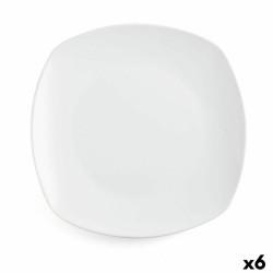 Plato Llano Quid Novo Vinci Blanco Cerámica Ø 26,6 cm 26,6 cm (6 Unidades) (Pack 6x)