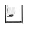 Portavelas DKD Home Decor Cristal Negro Transparente 18 x 18 x 76 cm Hierro