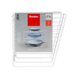 Organizador para Armario de Cocina Metaltex Silos 3 Estantes Metal (25 x 25 x 19 cm)