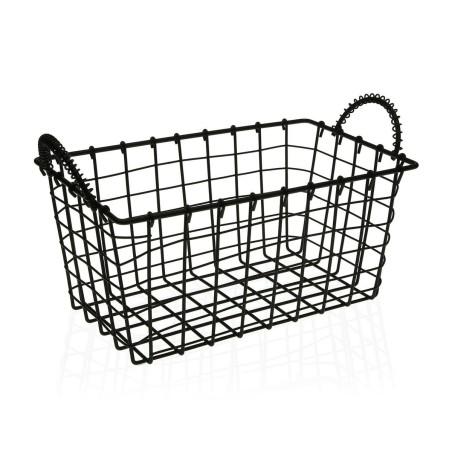 Cesta Multiusos Versa Negro Acero industrial (23 x 14,5 x 37 cm)