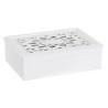 Caja para Relojes DKD Home Decor Blanco Cristal Madera MDF 29 x 20 x 9 cm (12 Unidades)