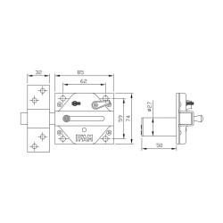 Cerrojo de seguridad IFAM CS88 50 mm