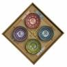 Set de Sushi DKD Home Decor 34 x 34 x 6,5 cm Multicolor Mandala Gres Oriental (12 Unidades)