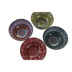 Set de Sushi DKD Home Decor 34 x 34 x 6,5 cm Multicolor Mandala Gres Oriental (12 Unidades)