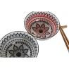 Set de Sushi DKD Home Decor 30 x 21 x 7 cm Multicolor Mandala Gres Oriental (6 Piezas)