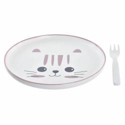 Set de Menaje Infantil DKD Home Decor Gato