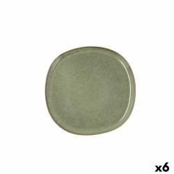 Plato Llano Bidasoa Ikonic Cerámica Verde (20,2 x 19,7 cm) (Pack 6x)