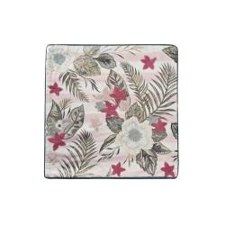 Funda de cojín DKD Home Decor Rosa Verde Tropical 50 x 1 x 50 cm