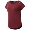 Camiseta de Manga Corta Mujer Reebok Work Mesh Rojo Oscuro