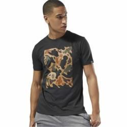 Camiseta de Manga Corta Hombre Reebok Sportswear Training Camuflaje Negro