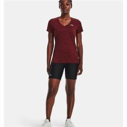 Camiseta de Manga Corta Mujer Under Armour Rojo Oscuro