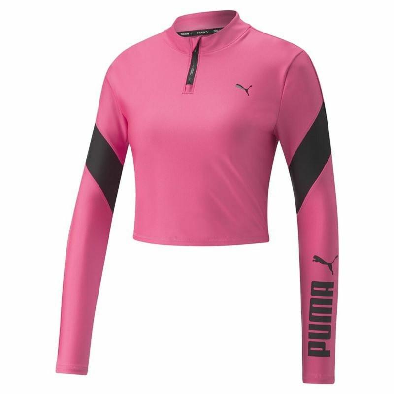 Camiseta de Manga Larga Mujer Puma Rosa Fucsia