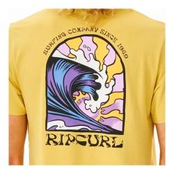 Camiseta de Manga Corta Hombre Rip Curl Amarillo Hombre