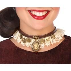 Collar Dorado Steampunk Accesorio para Disfraz