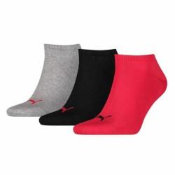 Calcetines Tobilleros Deportivos Puma SNEAKER (3 pares) Gris Negro Rojo Multicolor