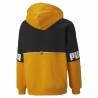 Sudadera con Capucha Hombre Puma Power Colorblock Negro Amarillo