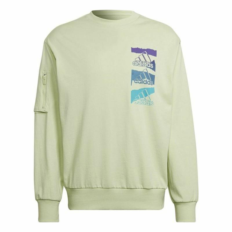 Sudadera sin Capucha Hombre Adidas Essentials Brandlove Verde