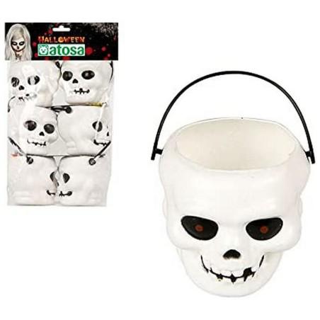 Decoración para Halloween 6 uds Ø 7 cm Calavera