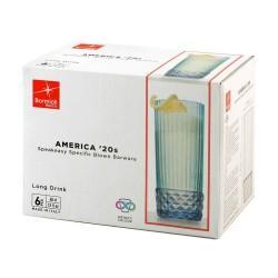 Set de Vasos Bormioli Rocco America'20s Azul 6 Unidades Vidrio (400 ml)