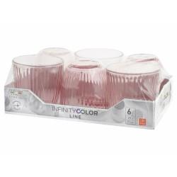 Set de Vasos Bormioli Rocco Line Lila 6 Unidades Vidrio (290 ml)