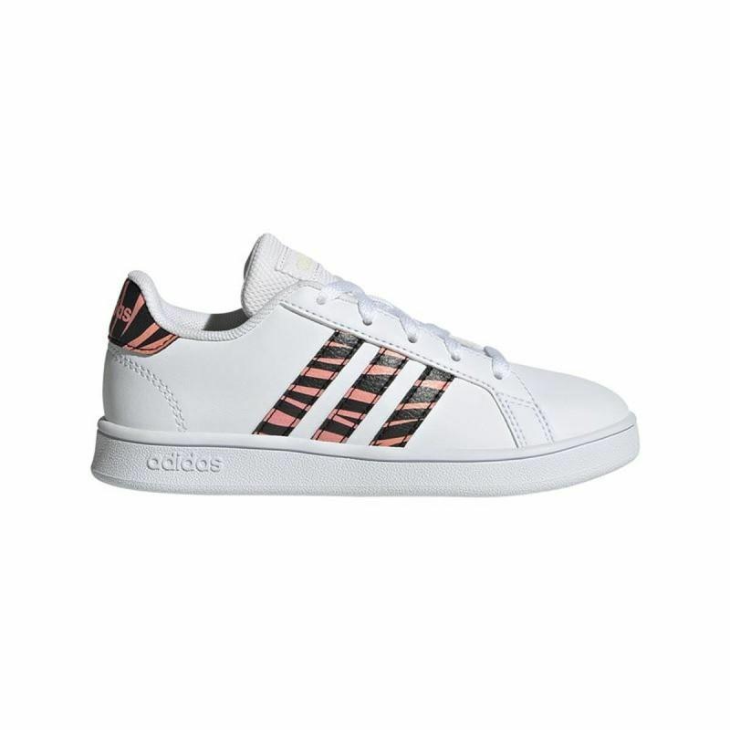 Zapatillas Deportivas Infantiles Adidas Grand Court Print Blanco