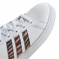 Zapatillas Deportivas Infantiles Adidas Grand Court Print Blanco