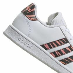 Zapatillas Deportivas Infantiles Adidas Grand Court Print Blanco