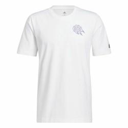 Camiseta de Manga Corta Hombre Adidas Avatar James Harden Graphic Blanco