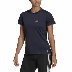 Camiseta de Manga Corta Mujer Adidas Aeroready Designed 2 Move Negro Azul