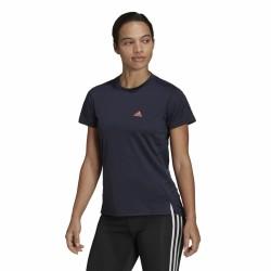 Camiseta de Manga Corta Mujer Adidas Aeroready Designed 2 Move Negro Azul